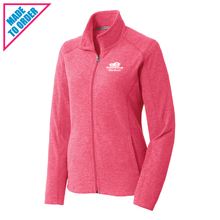 Load image into Gallery viewer, Women's Heather Microfleece Full-Zip Jacket (L235)
