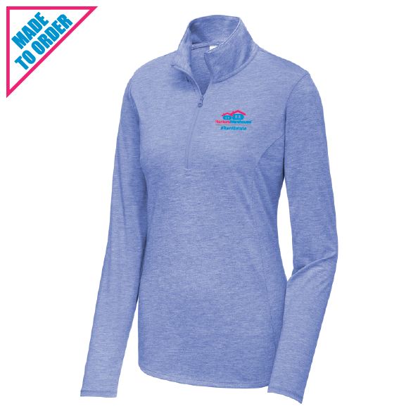 Women's PosiCharge ® Tri-Blend Wicking 1/4-Zip Pullover (LST407/XFER)
