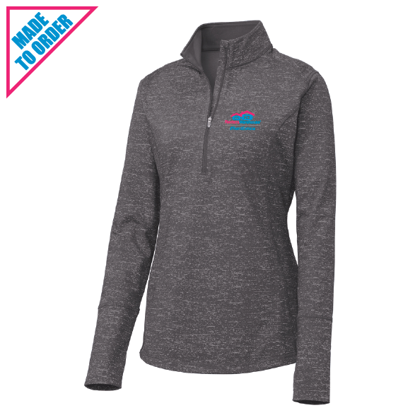Women's Sport-Wick ® Stretch Reflective Heather 1/2-Zip Pullover (LST855)