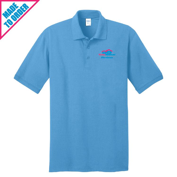 Men's Tall Core Blend Jersey Knit Polo // Aquatic Blue