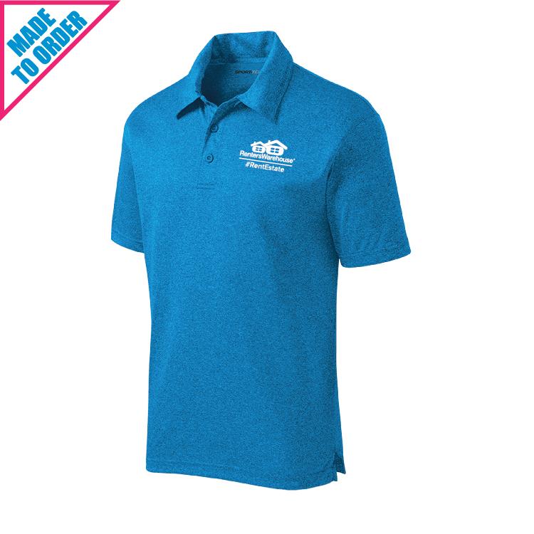 Men's Heather Blue Polo